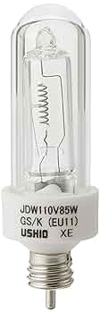 USHIO JDW110Ｖ65WGS/K(EU11)  ハロゲン 　11本 Amazon | ウシオ 低封入圧二重管型ハロゲンランプ 65W EU11口金